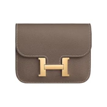 HERMES Constance Slim Calfskin Handbag Regular Women's Elephant Gray