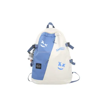 Parker Bear Nylon Backpack Regular Unisex White & Blue/Black & White