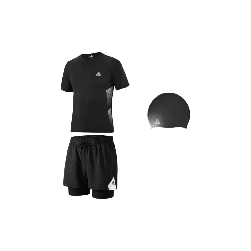PEAK Swimming Sets Polyester Elastane Pool Men's Black-1