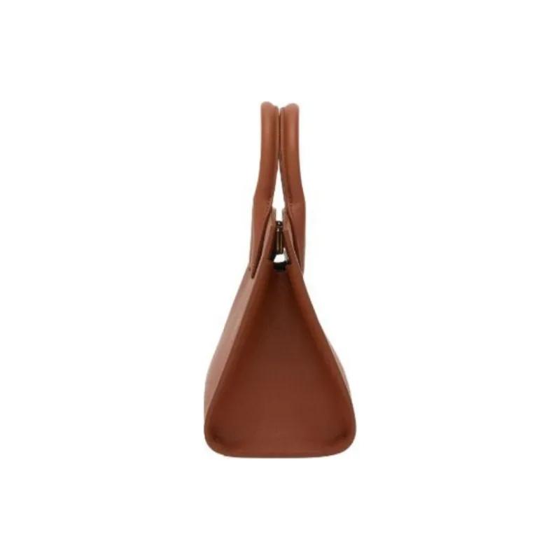 FERRAGAMO Studio Series Calfskin Box Bag, Shoulder Bag, Crossbody Bag, Handbag Trumpets Women's Cognac-2