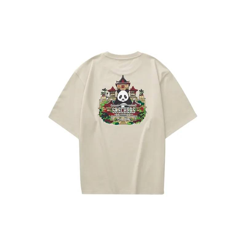 Skechers Sports Life Collection T Shirt Unisex Light Brown-1