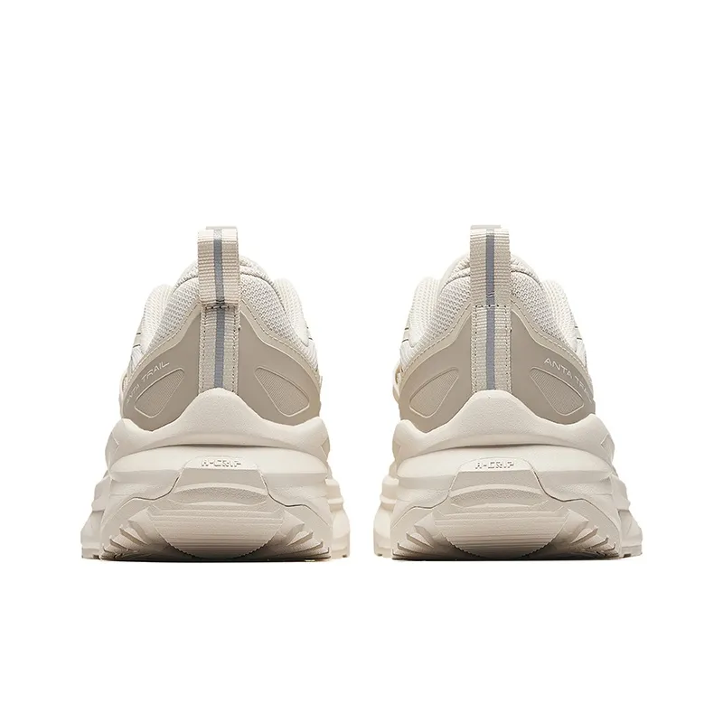 Anta Running Collection Non-slip Wear-resistant Shock Absorption Low-Top Casual Running Shoes Men's Ecru-3