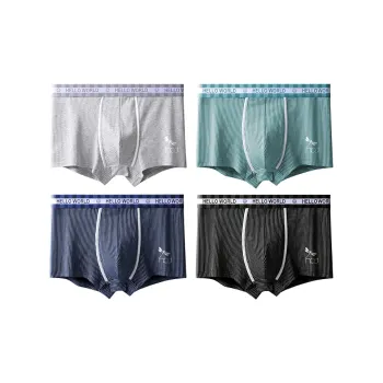 RED DRAGONFLY Cotton Panties Men's 4 Piece Gift Box Sets