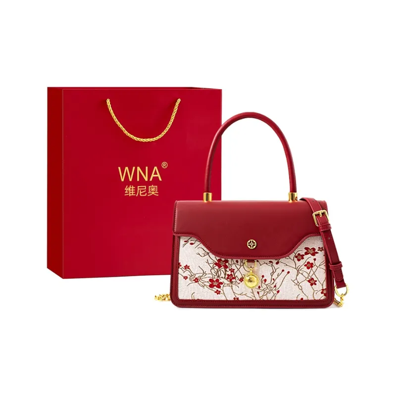Vigno Synthetic Leather Handbag One Shoulder Crossbody Regular Women's Red-0
