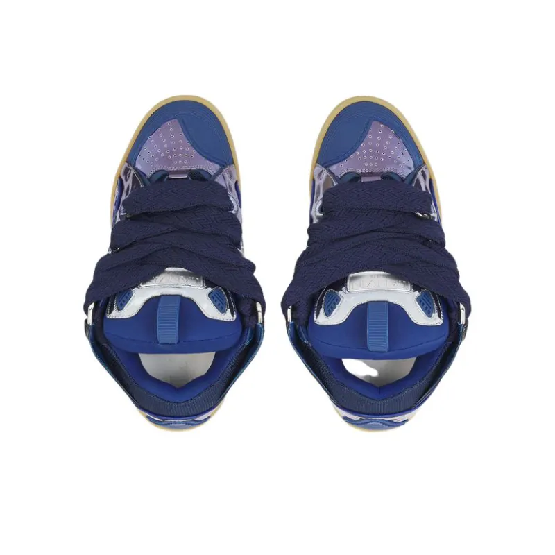 Lanvin Curb Low Top Skateboard Shoes Women's Purple Blue-3