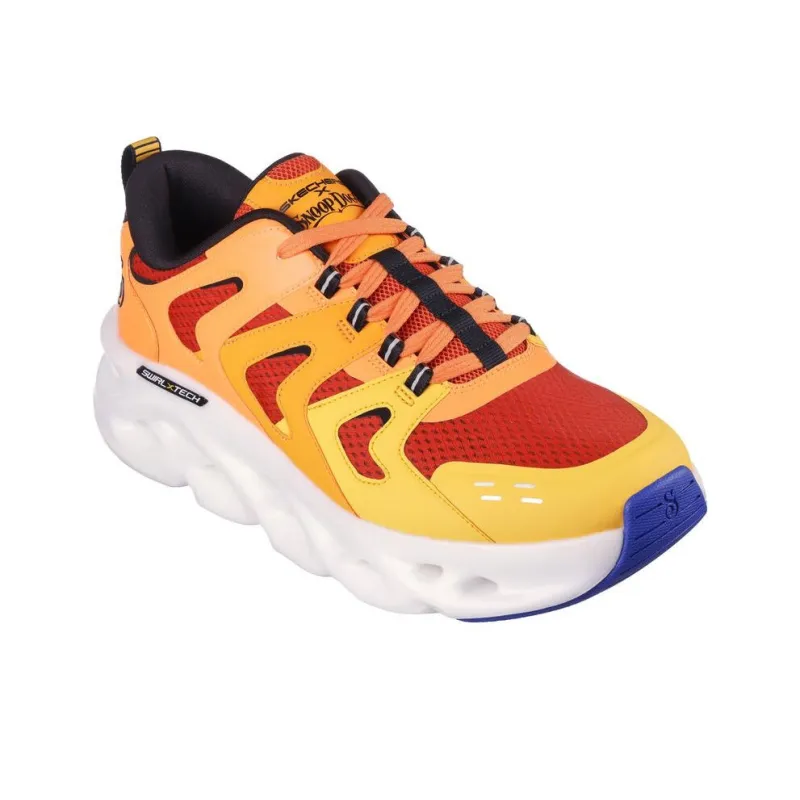 Skechers SNOOP Anti Slip Wear Resistant Low Top Training Shoes Men's Red Orange-2