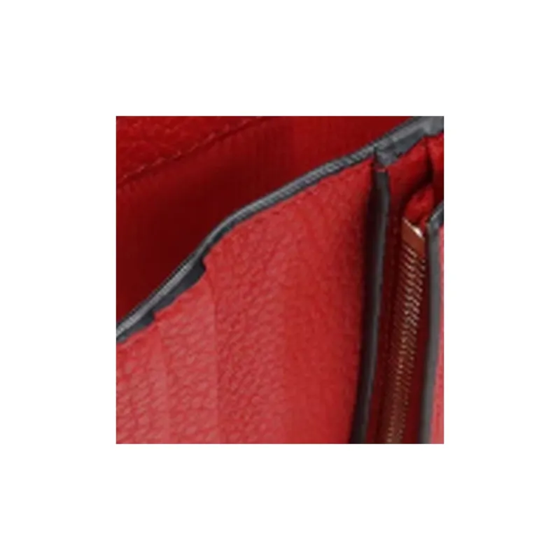 Valentino ROCKSTUD Leather Wallet Small Size Women's Red-4