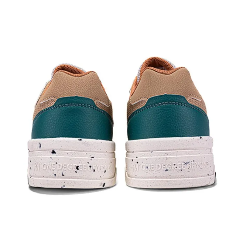 361° Anti-Slip Wear-Resistant Low-Top Skateboard Shoes Men's Feather White Apricot Tea Brown-4