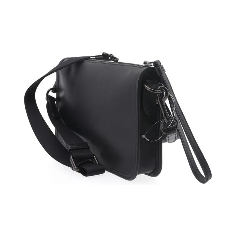 COACH Heritage Cow Leather Crossbody Bag, Shoulder Bag Men's Black-2