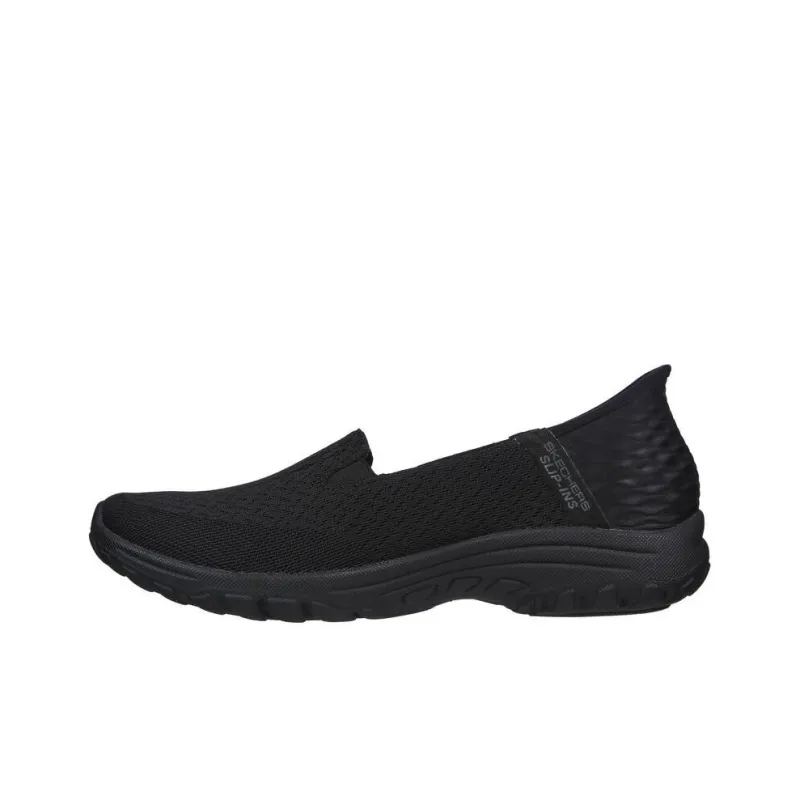 Skechers Reggae Fest Anti Slip Wear Resistant Low Top Casual Shoes Women's Black-0