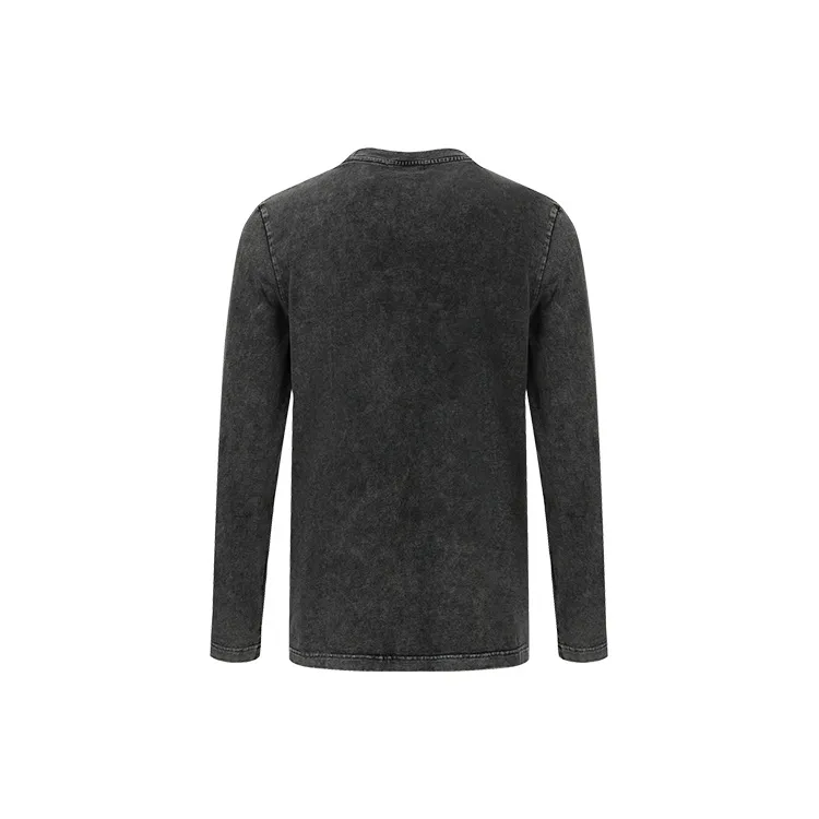 URBAN REVIVO T Shirts Men Jet Black Heather Gray-1