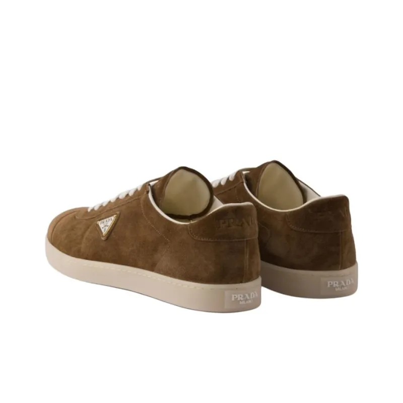 PRADA Lane Low Top Skateboard Shoes Men's Light Brown-3
