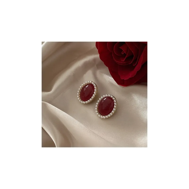 DAN DREAM Colored Glaze Stud Earrings Women's-2