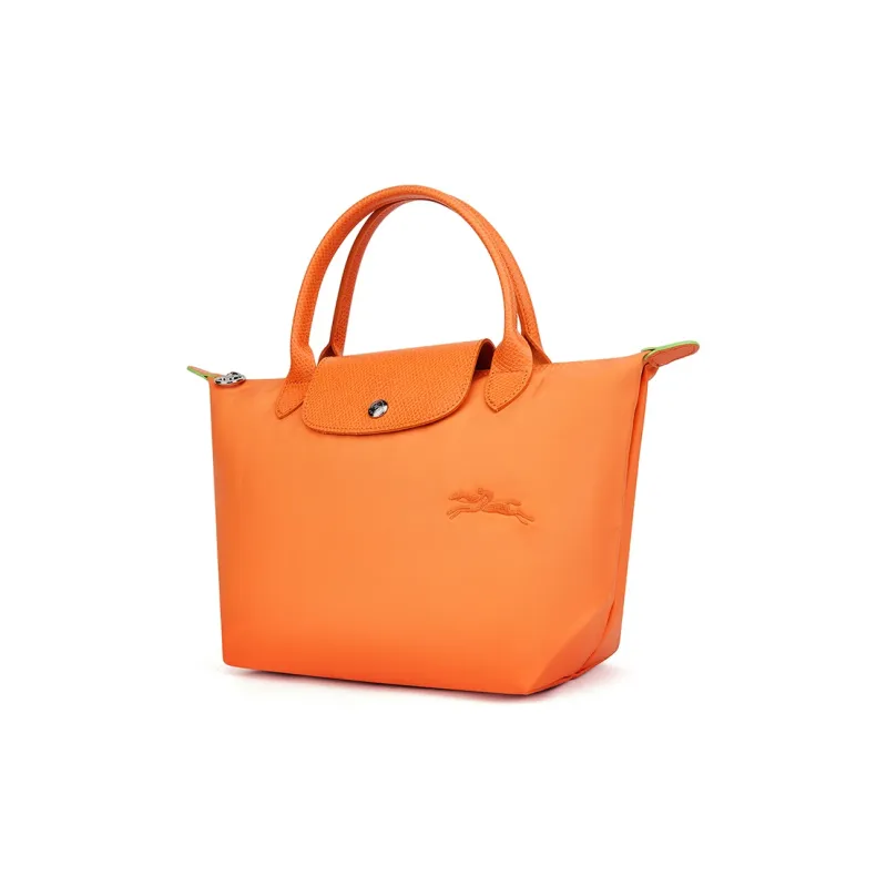LONGCHAMP Le Pliage Green Recycled Canvas One Shoulder Handbag Small Size Women's Orange-1