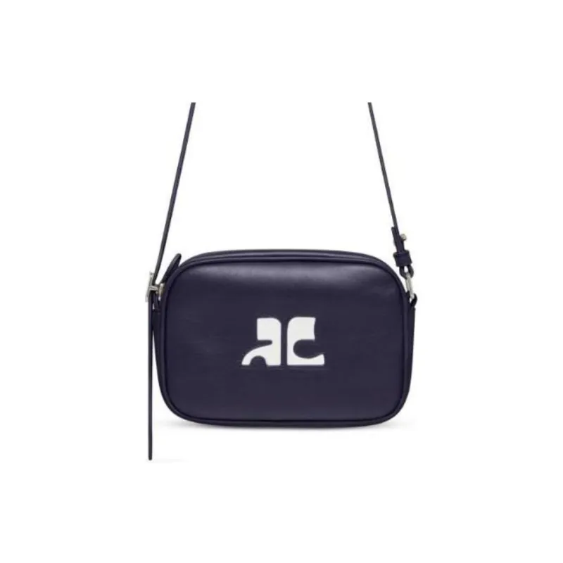 COURREGES Leather Crossbody Bag Shoulder Bag Women's Marine-0