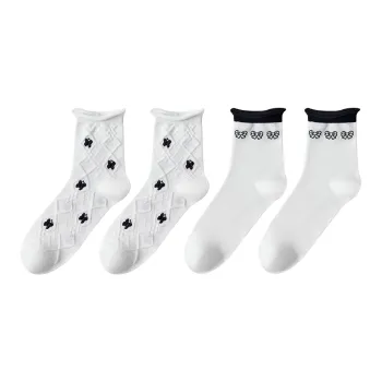 MIIOW Mid Calf Socks Women's 4 Pack