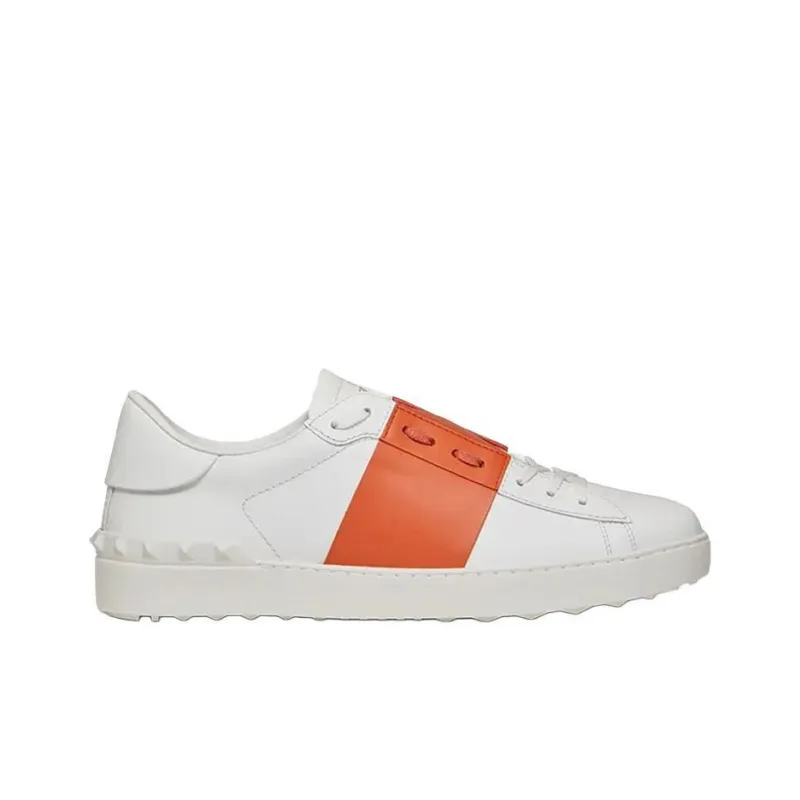 Valentino Open Low Top Orange White-1