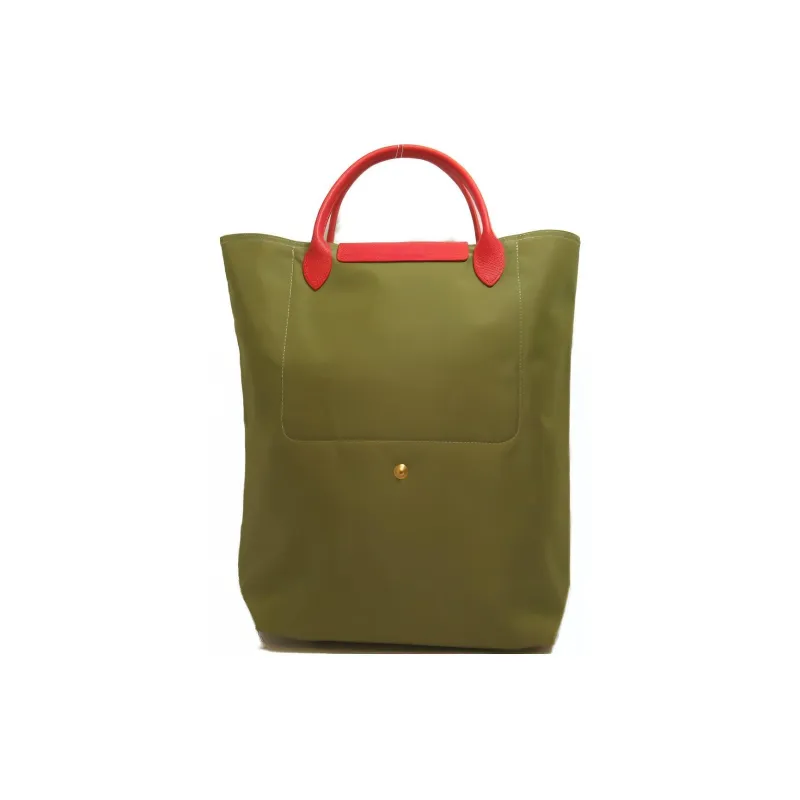 LONGCHAMP Le Pliage Re-play Canvas Tote Bag Shopping Bag Handbag Women's Green & Blue-4