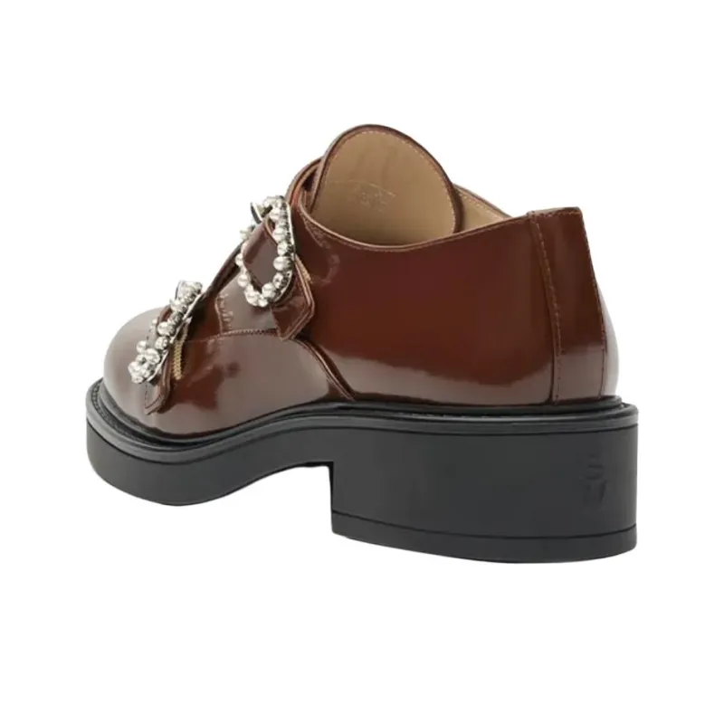 Stuart Weitzman/SW Leighton Monk Casual Single Shoes Women's Brown-3