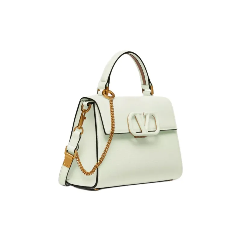 Valentino VSLING Grained Calfskin Crossbody One Shoulder Handbags Small Size Women's Light Green-1