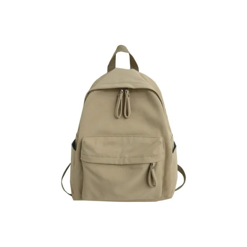 MOK Cotton Fabric Laptop Backpack Unisex Black/Blue/Ecru/Coffee-7