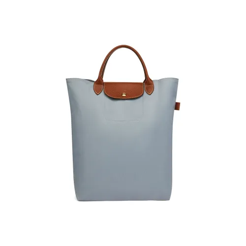 LONGCHAMP Recycled Polyamide Tote Bag Shopping Bag Handbag Women's Light Gray