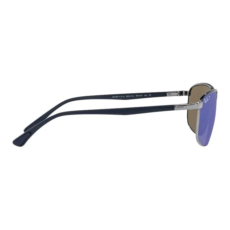 RayBan Metal Oval Sunglasses Unisex Dark Blue-2