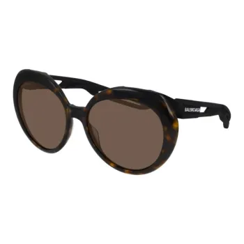 Balenciaga Plastic Oval Sunglasses Women's Tortoiseshell