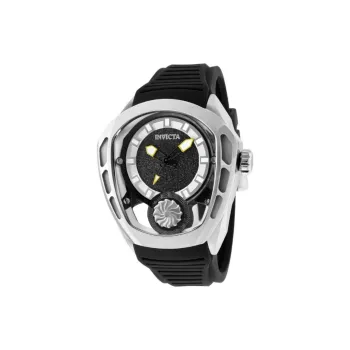INVICTA Wrist Watch Automatic Mechanical Movement Silicone Strap 48.7mm Black Dial Men's Watches
