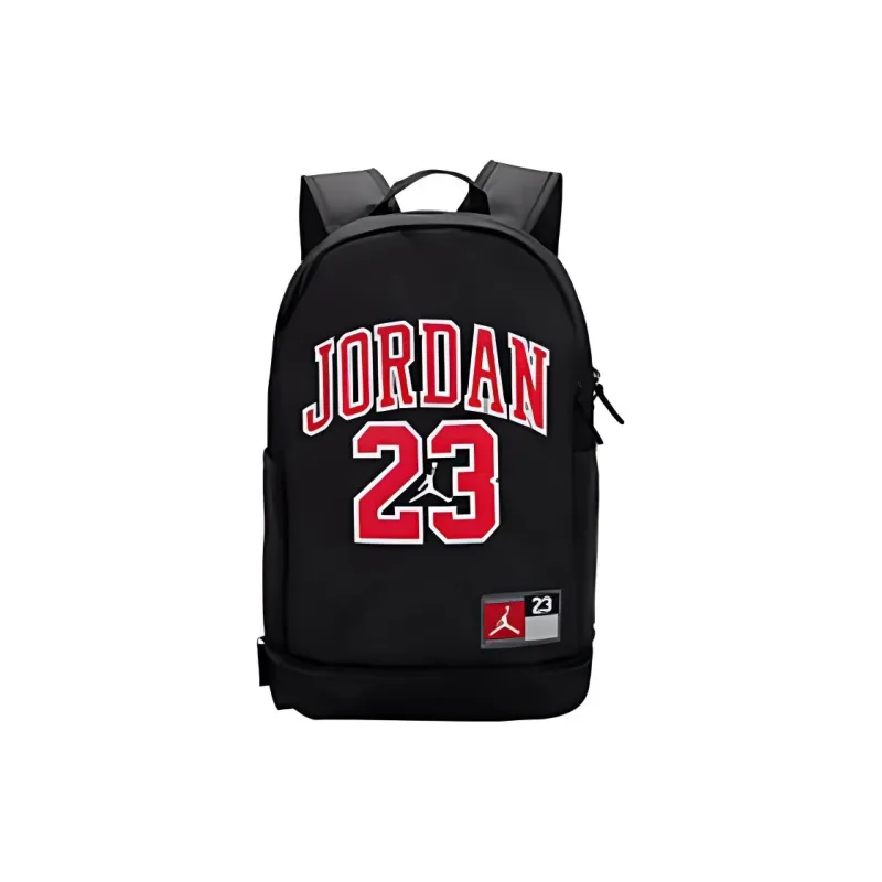 Jordan Polyester Backpack Medium Size Unisex Black & Red-0