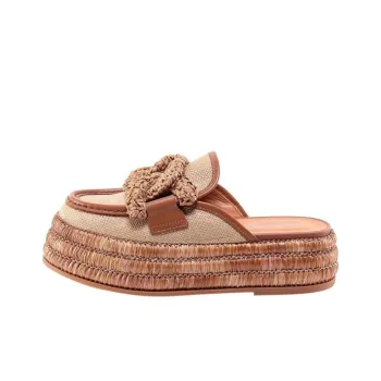 TOD'S Braided Raffia Mules