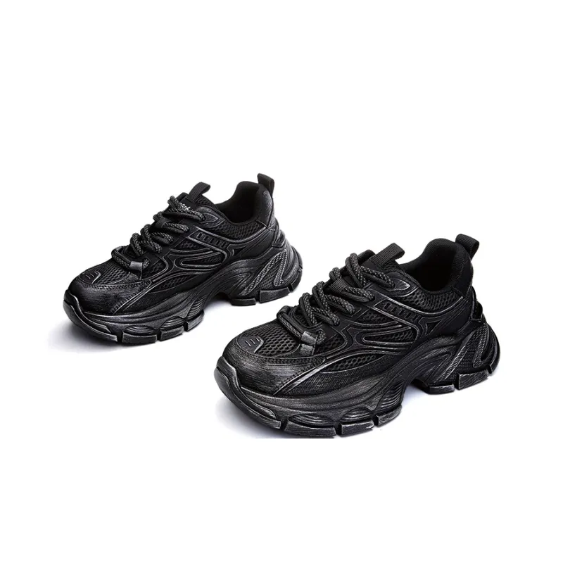 BENZI Anti Slip Wear Resistant Breathable Moisture Wicking Lightweight Low Top Chunky Sneakers Women's-1