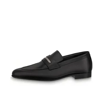 LOUIS VUITTON Glove Loafers Men's Black