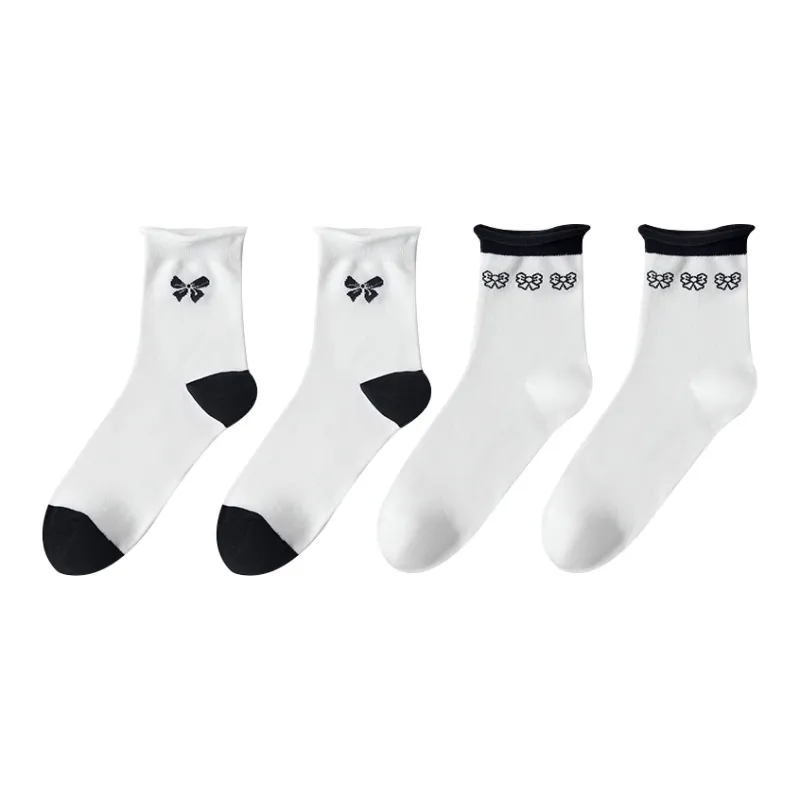 MIIOW Mid Calf Socks Women's 4 Pack-3