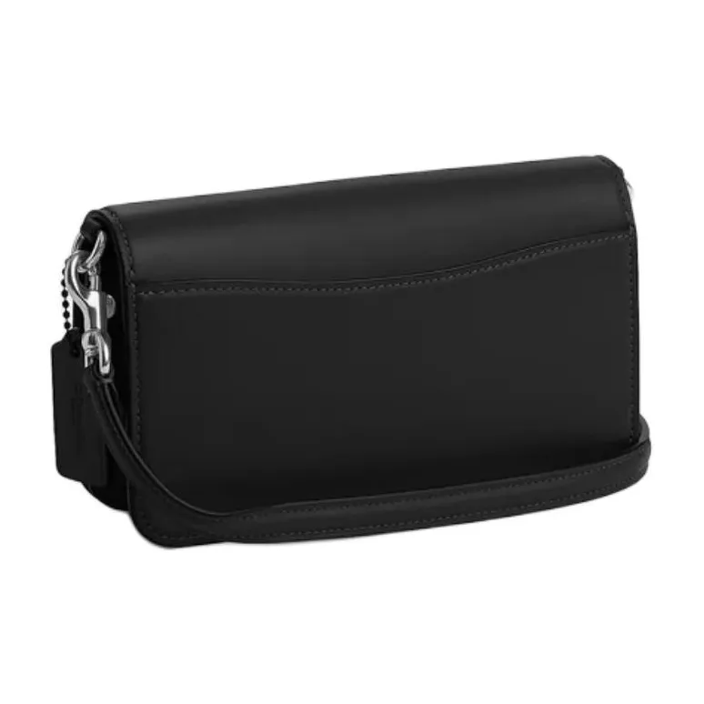 COACH Cow Leather Shoulder Bag Crossbody Bag Small Size Unisex Black-2
