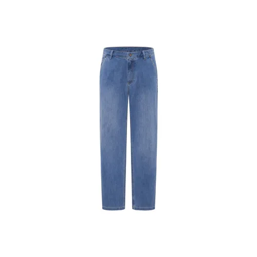 NAVIGARE Jeans Men Cowboy Blue Wide Leg Pants