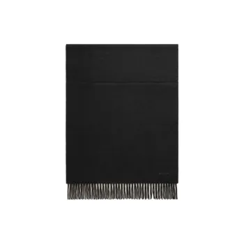 HERMES Cashmere Knit Scarves Men's Black