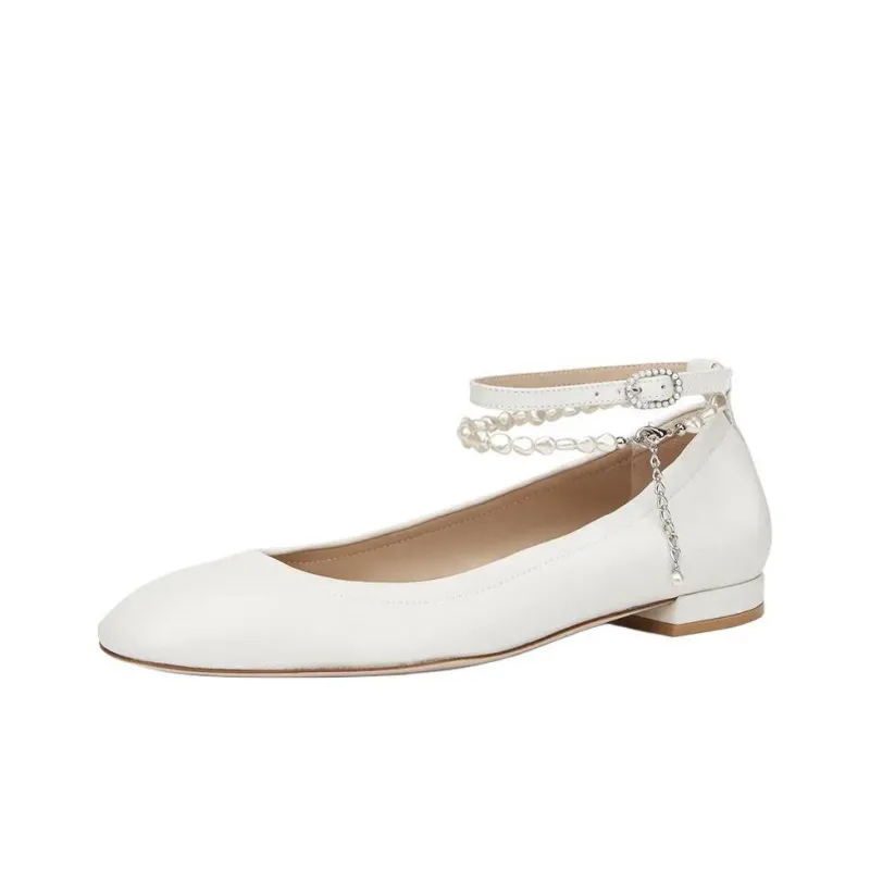 Stuart Weitzman/SW Natalie Casual Single Shoes Women's White-2