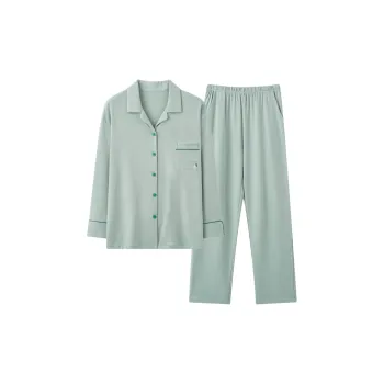 Qiao Ni Tong Pajama Set Women's Light Green