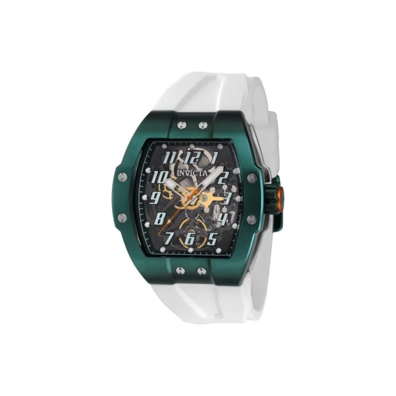 INVICTA S1 Rally JM Collection Wrist Watch Automatic Mechanical Movement Silicone Strap 44mm Cut-Out Dial Men's Watches-0