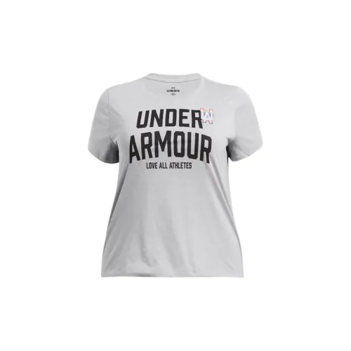 Under Armour Pride T-Shirts Women's Modern Gray Light Sandalwood