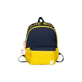 SEVENMOONS Nylon Fabric Backpack Unisex Black/White/Green/Blue/Yellow/Black/Red/Pink