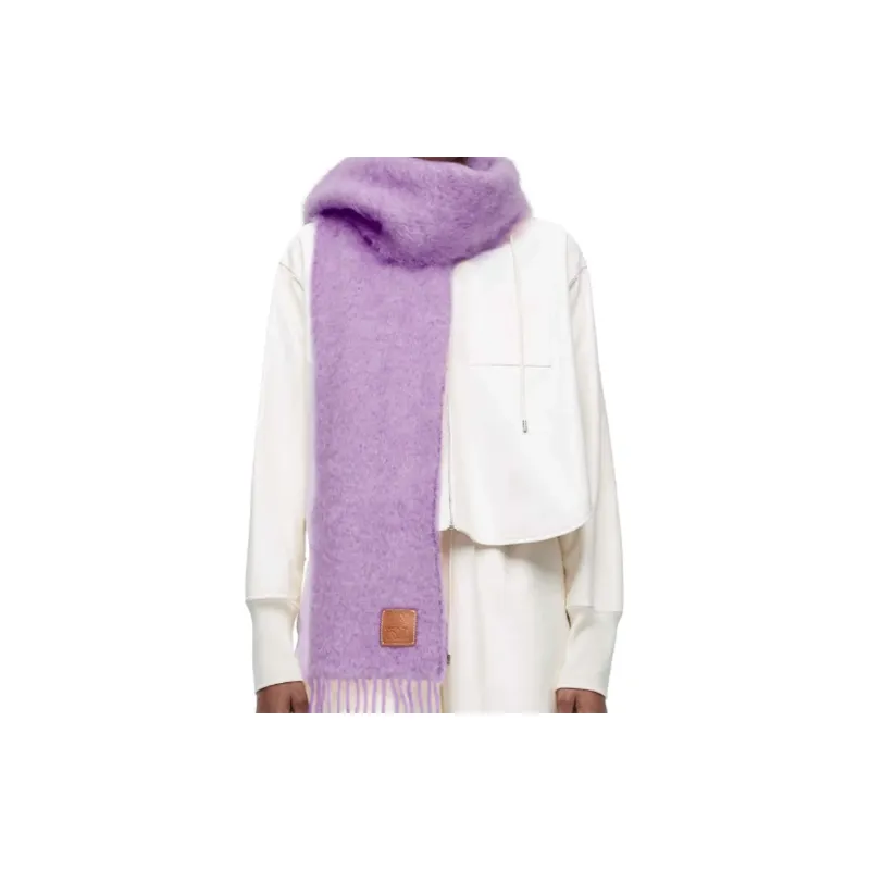 LOEWE Knit Scarves Women's Purple-4