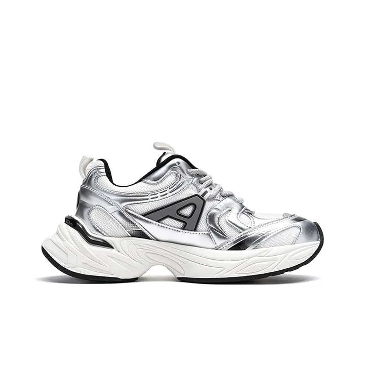 Acupuncture Low-Top Chunky Sneakers Unisex Nightlight Silver-1