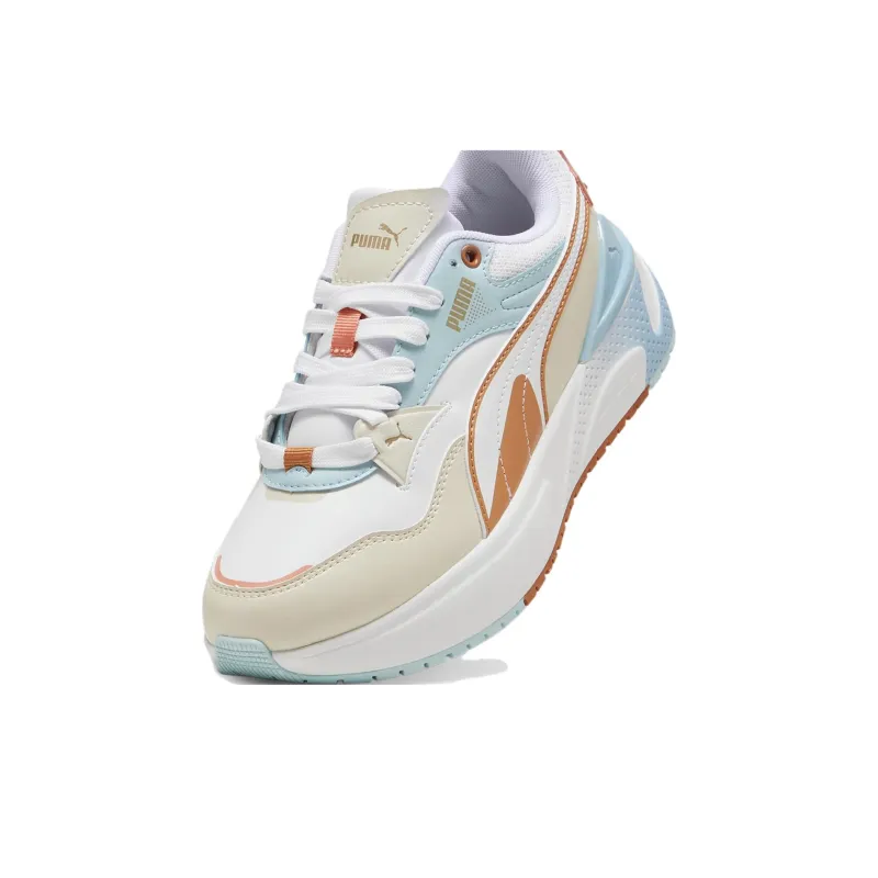 PUMA R78 Anti Slip Wear Resistant Low Top Skateboard Shoes Women's Yellow White-2