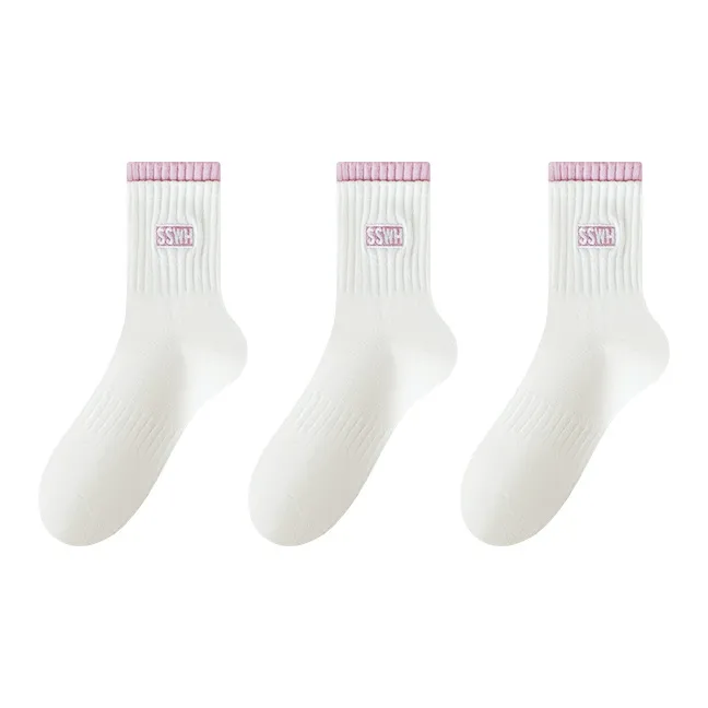 MIIOW Mid Calf Socks Women's Combo Set-0