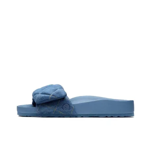 Birkenstock Slide Slippers Women's Light Denim