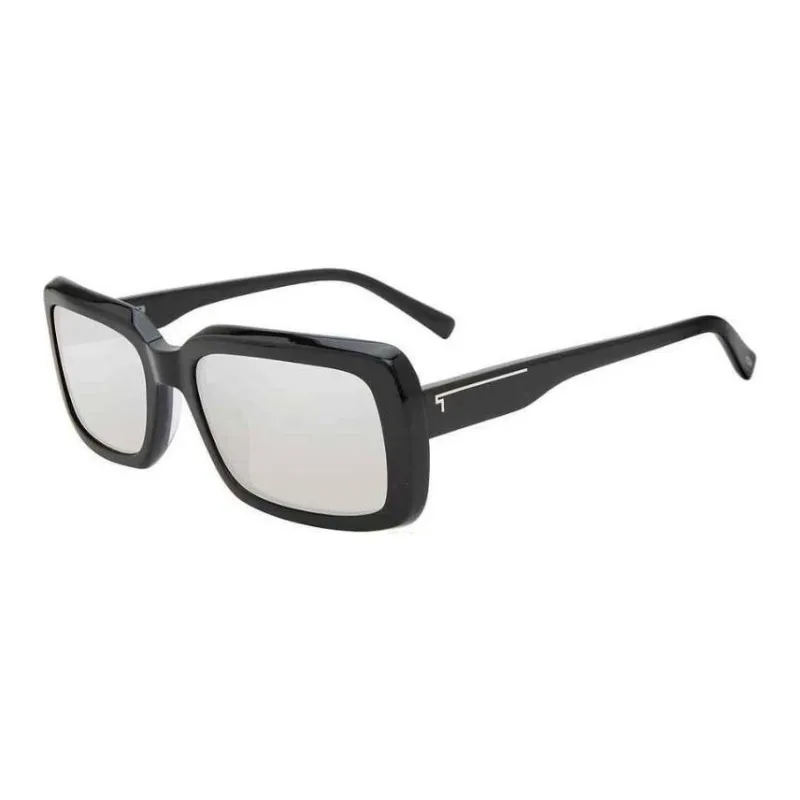 TUMI Plastic Rectangular Sunglasses Women's Black-0