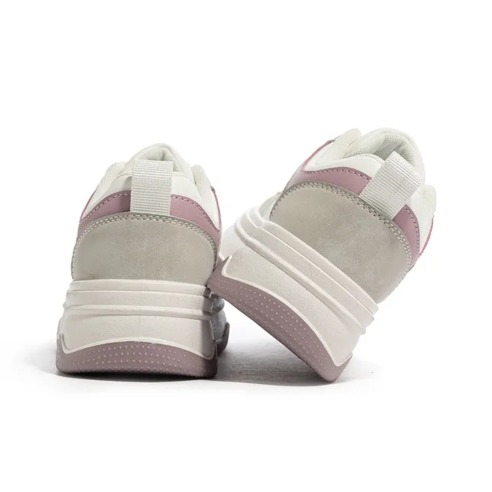 Babaya Non slip Breathable And Wear resistant Low Top Skateboard Shoes Women's Gray Purple-5
