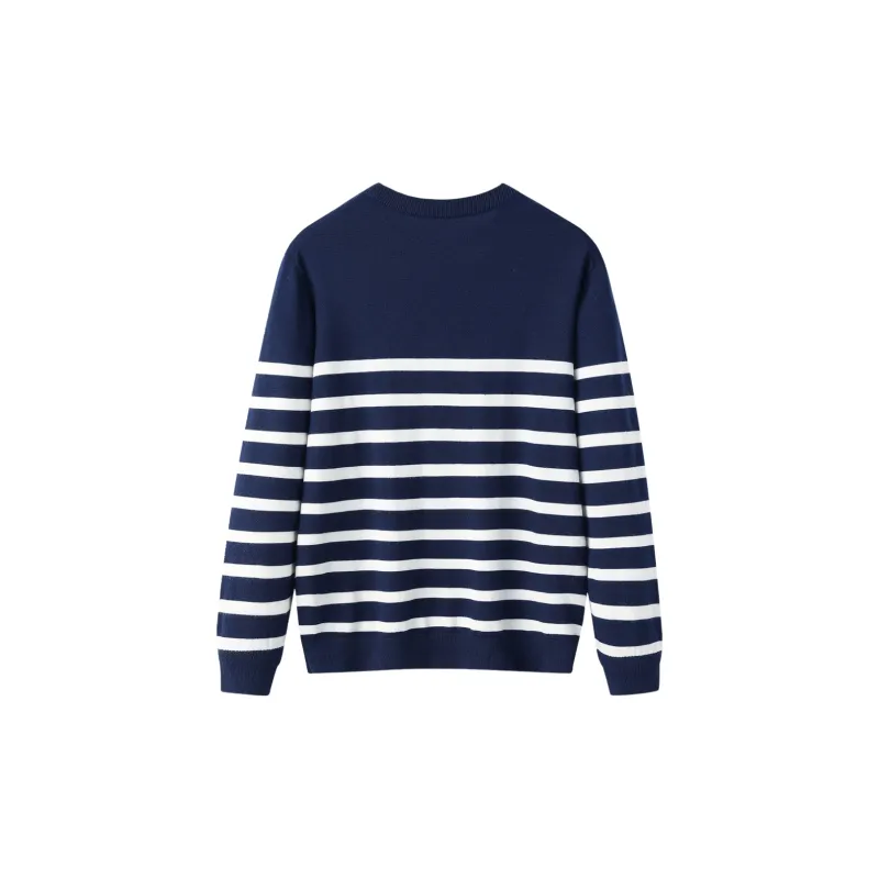 H YXIANG Sweater Men's Navy Blue-1